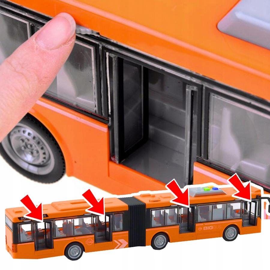 [PACZB][5] Articulated City Bus Sound Light Opening Doors Z1053