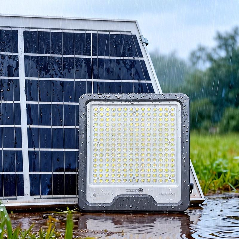 Waterproof Outdoor High-Power Solar Floodlight with Die-Cast Aluminum Design