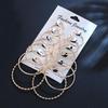 Exaggerated Metal Hoop Earrings Set: 6 Pairs - Trendy, Statement Circle Hoops for Nightclub Style
