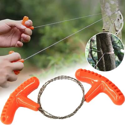 Outdoor Manual Hand Steel Wire Saw Survival Tools Hand Chain Saw Cutter Portable Travel Camping Emergency Gear Steel Wire Kits