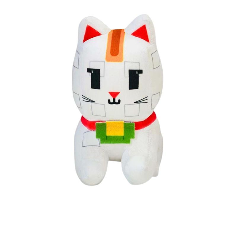 New Grow A Garden Roblox Nine-Tailed Fox Plush Toys Game Figure Block Style Soft Stuffed For Kids Fan Bedroom Playtime Companiom