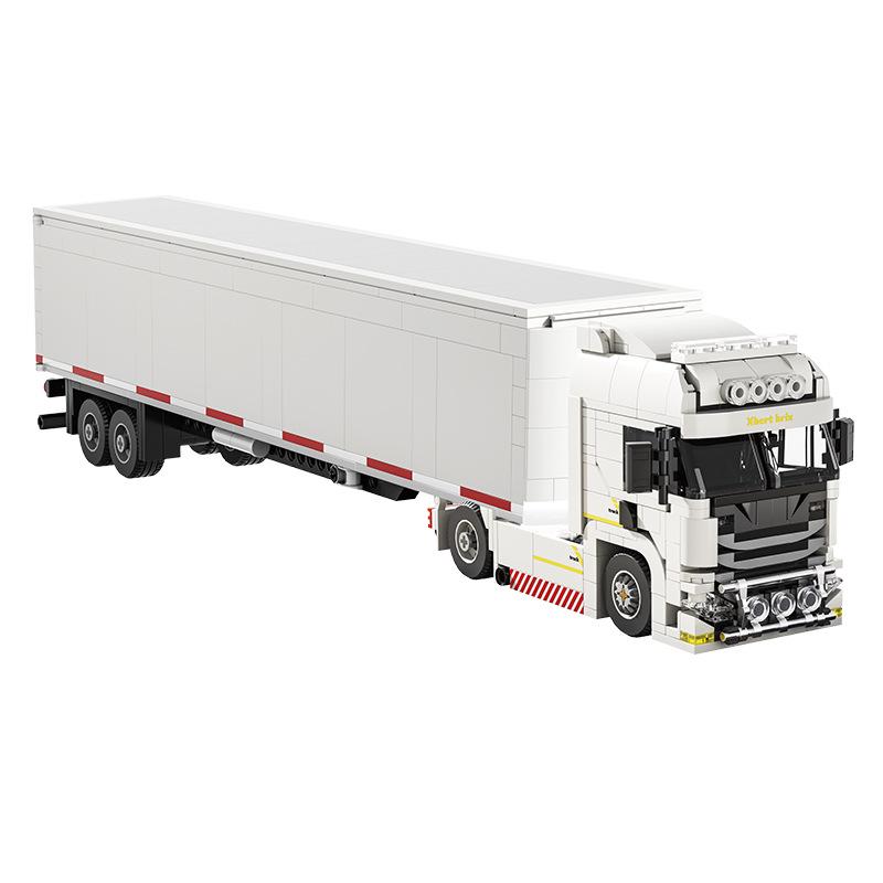 Brick Joy Transportation Truck Series: Semi-Trailer Car Building Blocks for Boys - Small Particle Assembly Toy