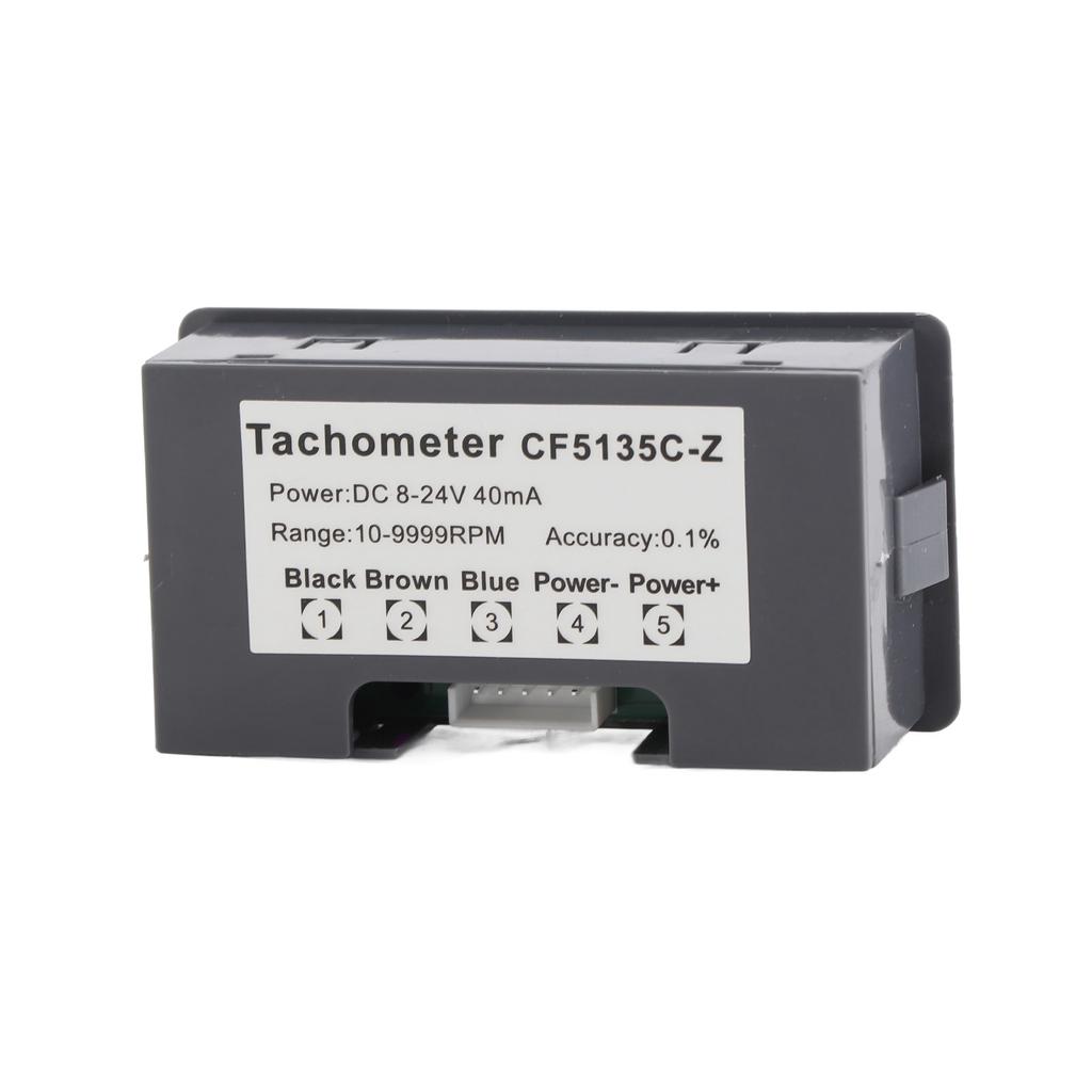 Green 4 Digit LED Motor Tachometer RPM Speed Measure Meter NPN Hall Proximity Switch Sensor