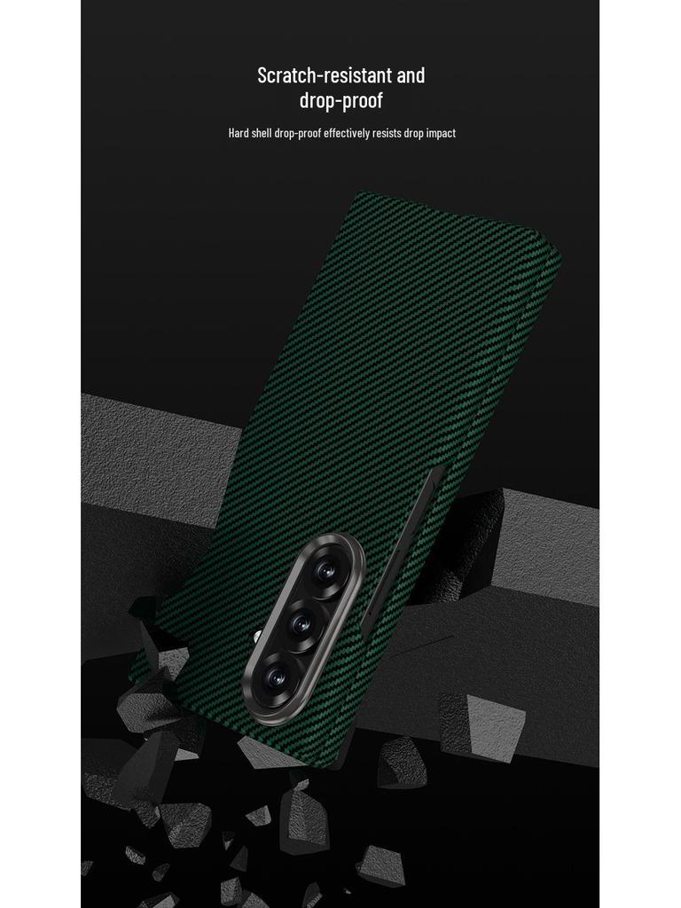 Samsung Z FOLD7 Ultra-tenké ochranné pouzdro s texturou karbonových vláken - Jednobarevné, Skládací design