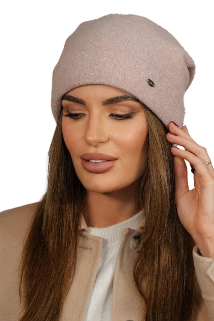 Women' Winter Woolen Hat, Pink Cameo-Crocus