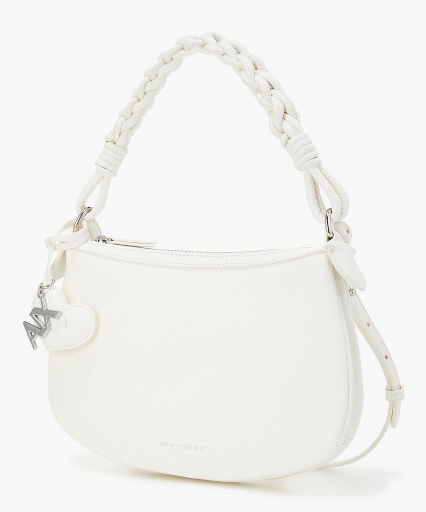 Armani Exchange Women'S Small Braided Handle Shoulder Bag _Off White_A426170511