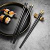 5 Pairs Non -Slip Fiberglass Chopsticks Reusable Multi-Style Chopstick Set Multipack Fancy Chopsticks