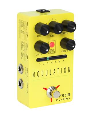 FLAMMA FS05 Multimodulační pedál Stereo efekty 7 paměťových slotů 11 modulačních efektů Buffer Bypass Stereo digitální modulační efektový pedál