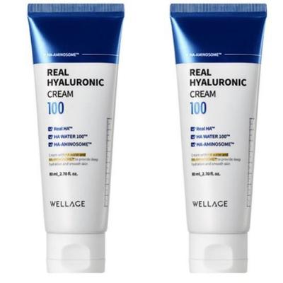 Real Hyaluronic 100 Cream 80 Ml X 2 EA / Korean Skincare