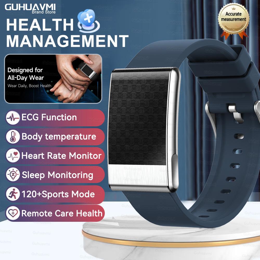 New Health Smartwatch No Screen Long Endurance Heart Rate Blood Pressure ECG Health Trackr IP68 Waterproof Sports Smart Bracelet