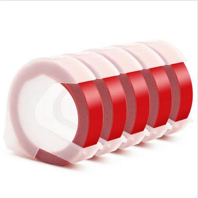 3D Embossed Label Tape Manual PVC Refill Maker DYMO MOTEX Multi Colors UK Stock