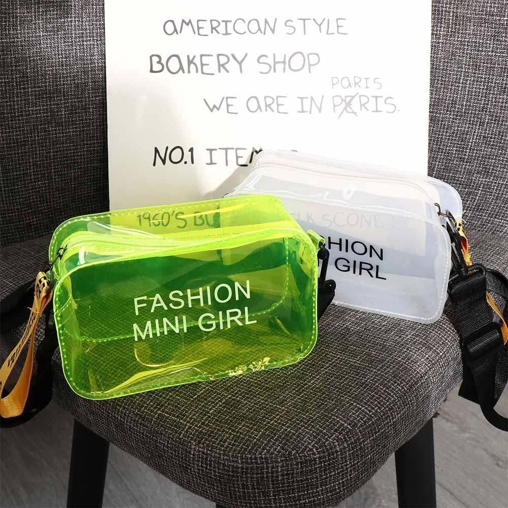 Women Clear Purses Sweet Handbags Crossbody Bags Transparent Jelly Bag Messenger Bag Shoulder Bag