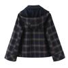 High-End Women's Plaid Hooded Jacket & High-Waisted Lantern Pants Set