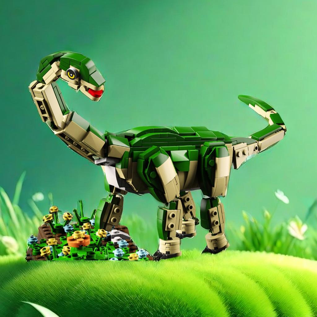 582PCS Brachiosaurus Dinosaur Building Blocks Toy Set Assembly Puzzle Model Bricks Education Desktop Decoration Gifts