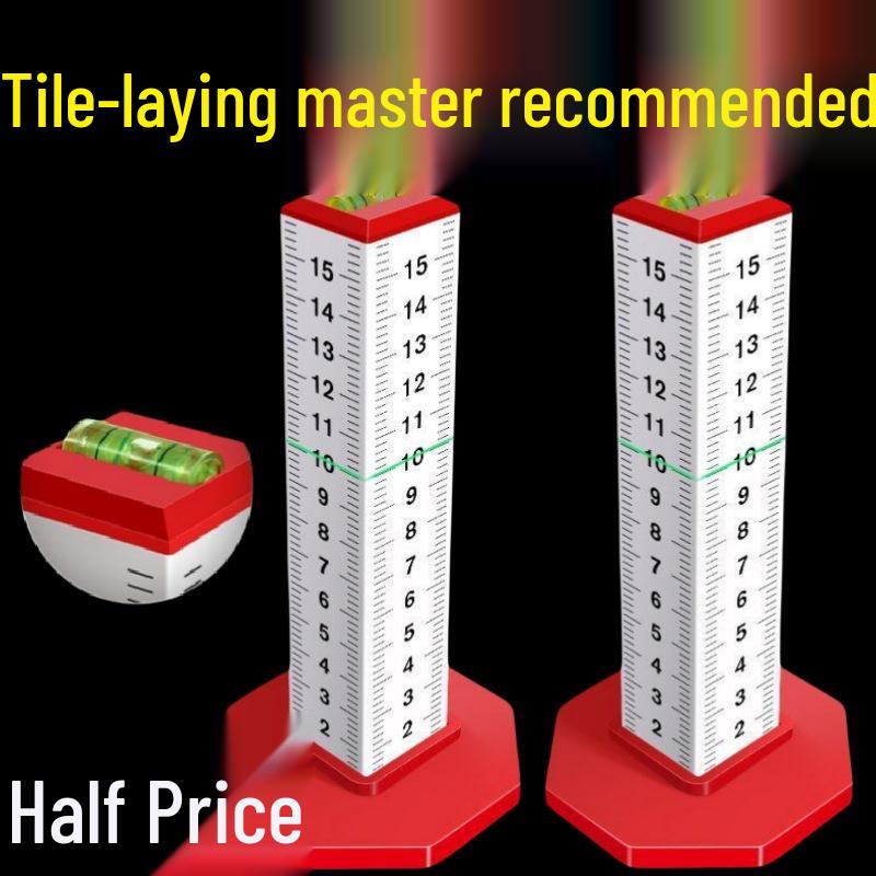 Four-Sided Aluminum Alloy Contour Gauge and Leveling Positioning Ruler for Tiling