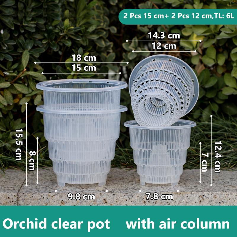 Meshpot Home Decoration Clear Orchid Pots with Holes Cattleya Dendrobium Orchid Plants Pot Cachepot In 10cm 12cm 15cm