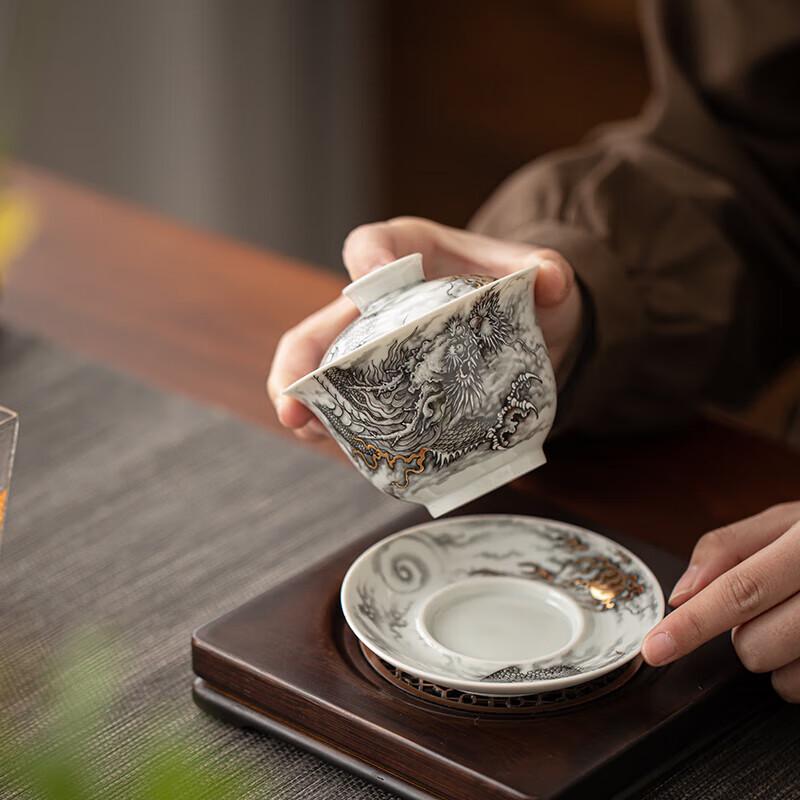 Su Shi Ceramic Dragon Gaiwan