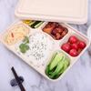 Compostable Wheat Straw 6-Compartment Meal Boxes