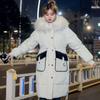 Down Jacket Winter Korean Fashion Big Size Fur Collar Mid-length Hooded Thick Warm Large Size Jacket Suitable for Women