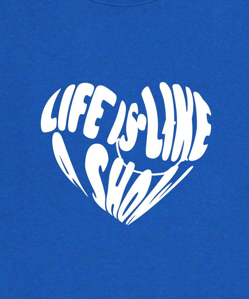 GRAVER [Unisex] Big Life Logo Heart Smile Sweatshirt_Cobalt Blue