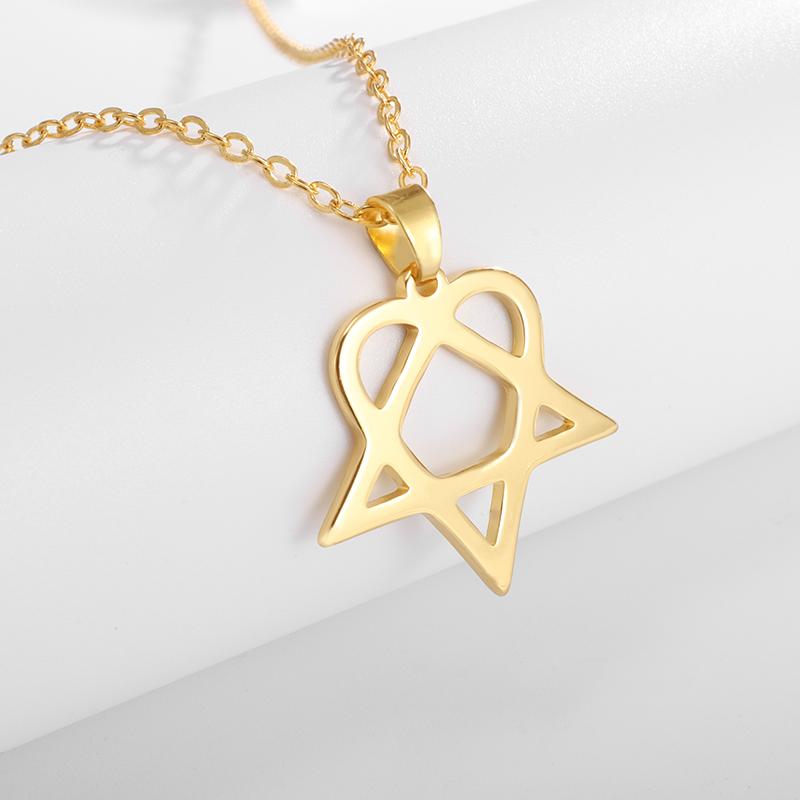

Чоловіче намисто зі зіркою Моган Давид ізраїльський єврейський металевий ланцюжок Зірка Давида з підвіскою AL1359-Gold