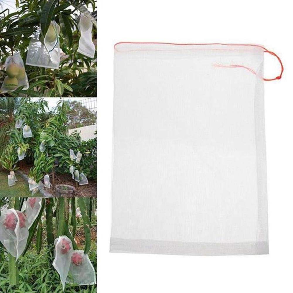 Drawstring Supermarket Fruit Vegetable Mesh Bag Storage Organizer Garden Supplies Protection Bag
