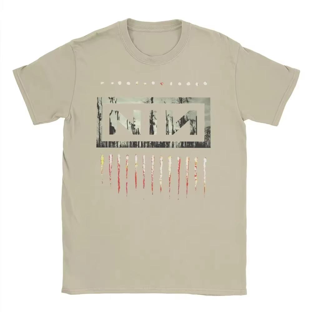 Negen inch nagels (NIN) Rock Band Kleding, Unisex Katoenen Bedruikt Los T-shirt, Neutraal Zomer Outfit T-shirt