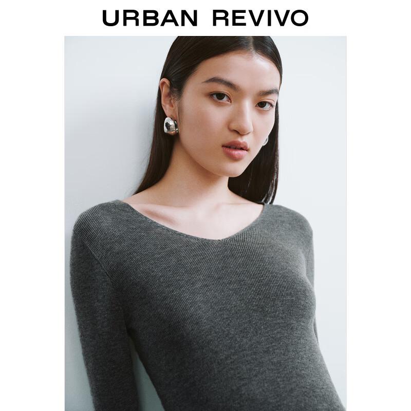 UR Women's Slim Fit V-Neck Knit Sweater