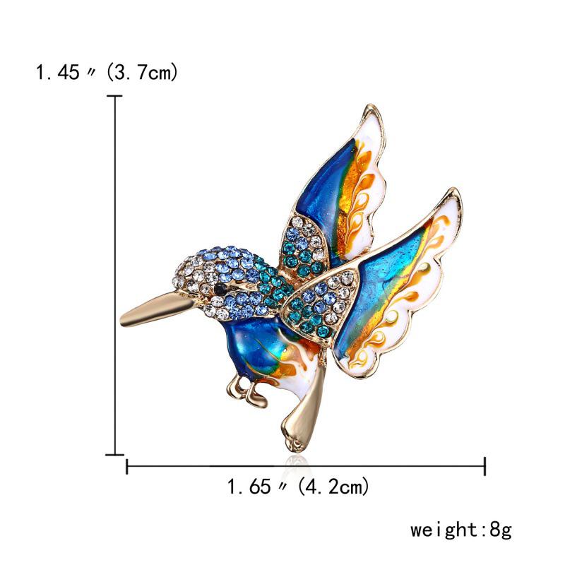 Minimalist Bird Brooch with Alloy and Enamel Design - Versatile and Stylish Accessory