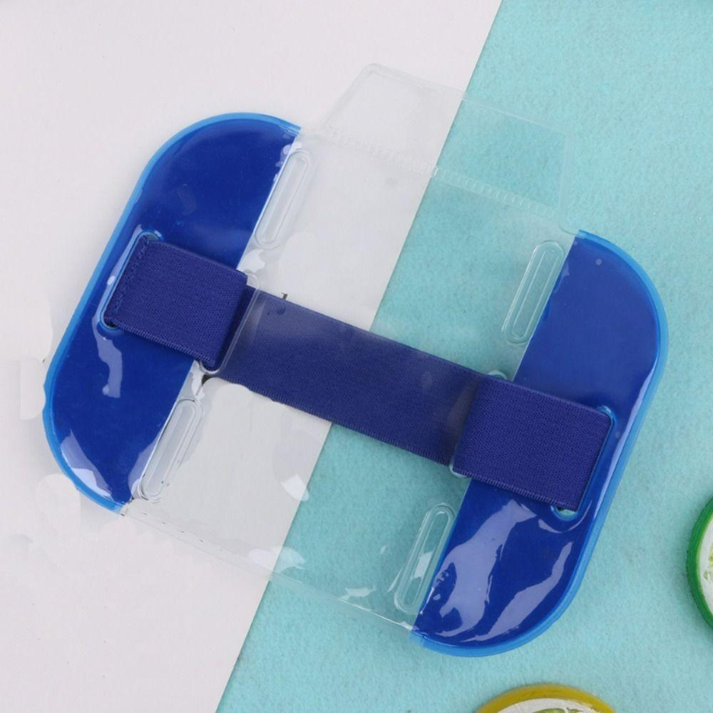 

Band Bag PVC Women Photo Armband ID Badge Holder Transparent Elastic Arm Band Credit Card Case синий