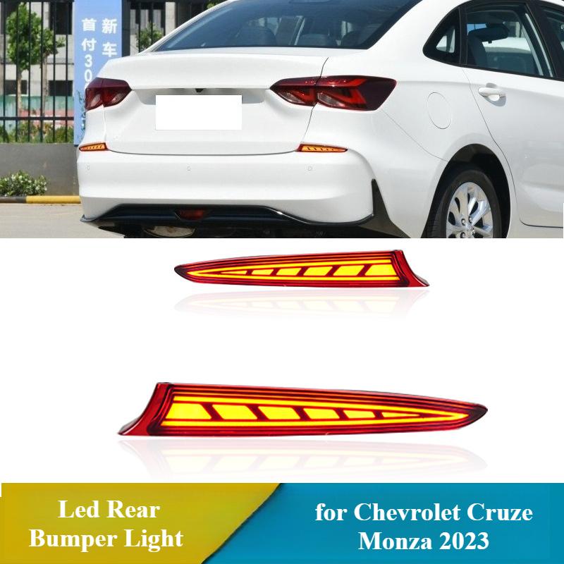 DRL for Chevrolet Cruze Monza 2019-2024 Led Rear Bumper Light Reflector Fog Lamp Modified Dynamic Turn Singal Driving Brake Lamp