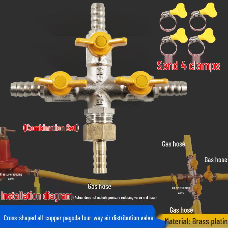 Liquefied Gas Distribution Three/Four-Way Ball Valve Connector