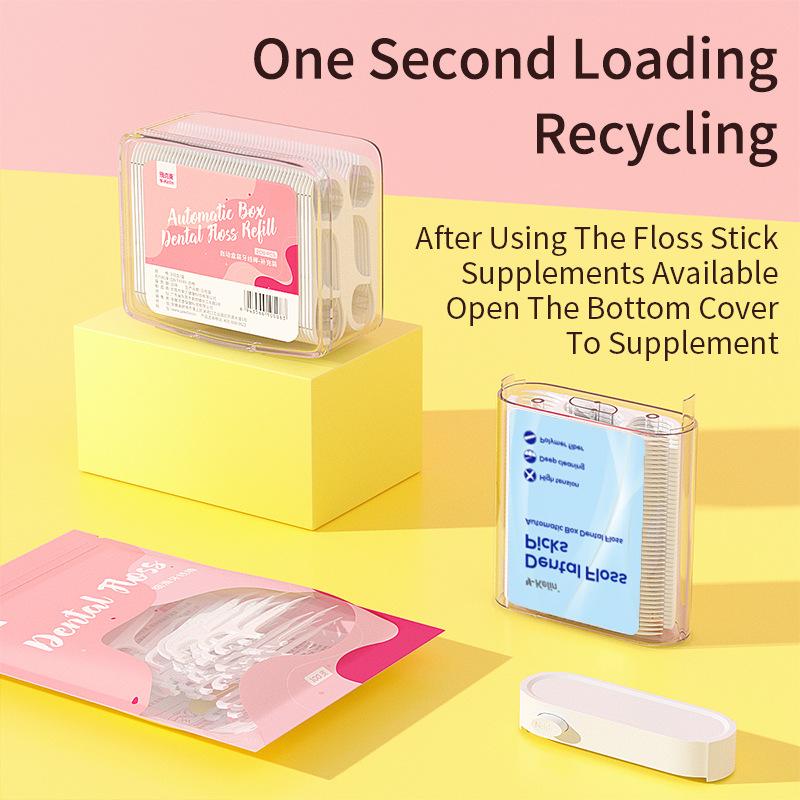

88Pcs/Box Automatic Floss Holder Travel Portable Floss Organizer Disposable Floss Stick High Molecular Fiber Flosser Oral Care onesize