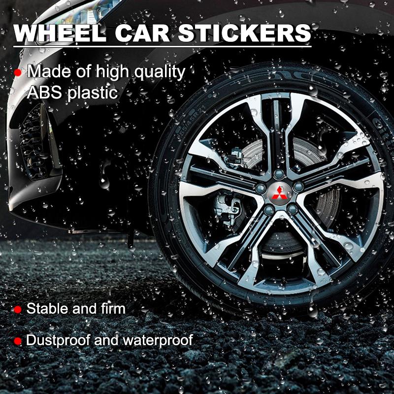 56mm Car Tyre Wheel Center Hub Cap Badge Sticker Car Accessories For Mitsubishi Pajero Outlander XL Montero Lancer Triton L200 Galant