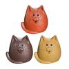 Cats Shape Zisha Clay Figurine Incenses Stick Holder for Animal Lover Handmade Pottery Animal Statue Ornament Decors
