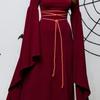 Abito da Strega Rinascimentale di Halloween per Donna Abito Gotico Vittoriano Manica Lunga a Campana Costume Medievale per Festa di Halloween Cosplay
