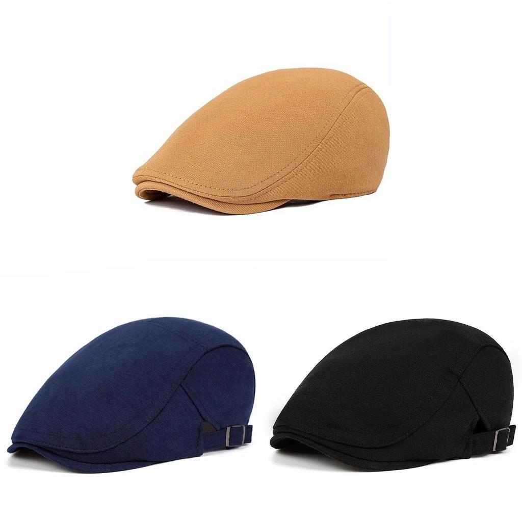 Classic Breton Hat Men Women Vintage Cotton Sun Protection Foldable For Spring Autumn