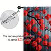 2pcs, Spring Summer Curtains Red Plum Blossom Sheer Curtains Versatile Polyester Outdoor Decorations Perfect for Bedroom Office