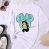 2025 New Funny Women Graphic T Shirts Kawaii Belle Disney Princess Women Clothes Summer Clothes Women Tops