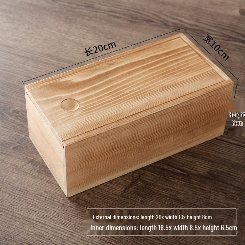 Прямоугольная антикварная деревянная коробка для хранения чая и подарков