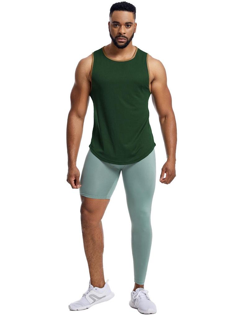 Pánská síťovaná prodyšná fitness vesta na léto, rychleschnoucí sportovní tílko na běh a basketbal, odolné proti potu, velká velikost.