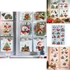 Christmas Static Cling Sticker Snowman Christmas Tree Decor Set For Holiday Window Decoration