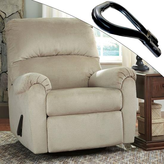 Recliner Handle Extender for Lazy Boy Heavy Duty Metal Easy Installation with Accessories Recliner Lever Extender for Easy Leg Rest Control