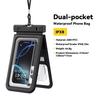 Essager Custodia Impermeabile IPX8 a Doppia Tasca per iPhone16 15 14 13 Borsa Stagna Galleggiante per Snorkeling Spiaggia Nuoto Copertura Universale