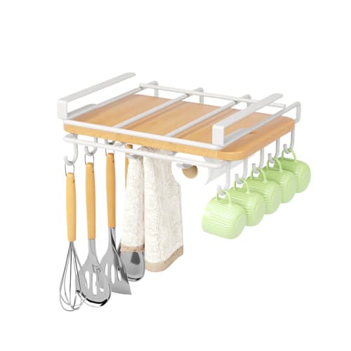 

sonea Kitchen Storage, Kitchen Utensil Storage, Cutting Board Stand, Hanging Cabinet, Hanging Rack (White, 25*25*10)