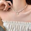 Pearl camellia necklace women's new high-end collarbone chain versatile celebrity neck chain tide
