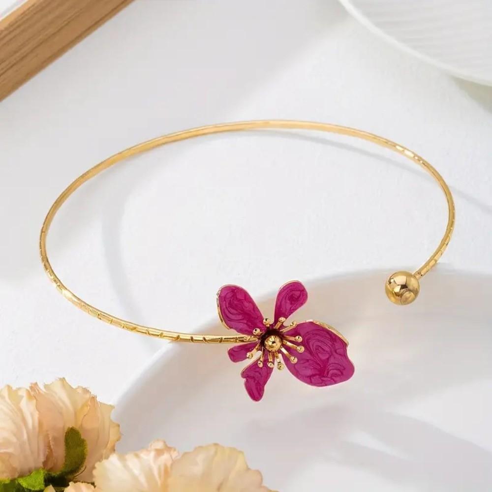 Adjustable Flower Necklaces Geometric Collar Necklace Sweet Open Chokers  Jewelry