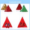 Eye-catching Red Double-sided Sequin Christmas Hat For Adults And Children With Antlers