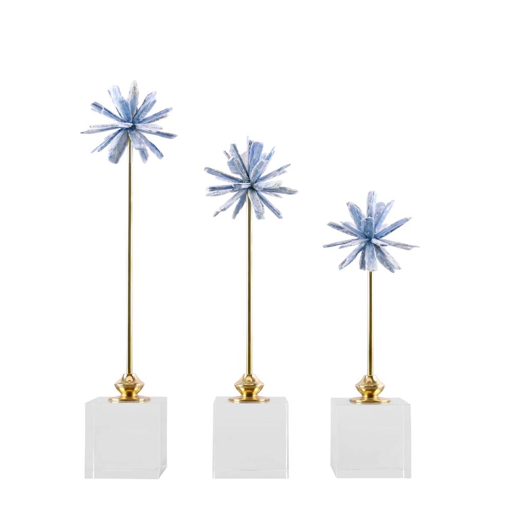 Crystal Flower Natural Crystal Agate Metal Handicraft Handmade White Artificial Flower Decorative Figurines Home Decoration