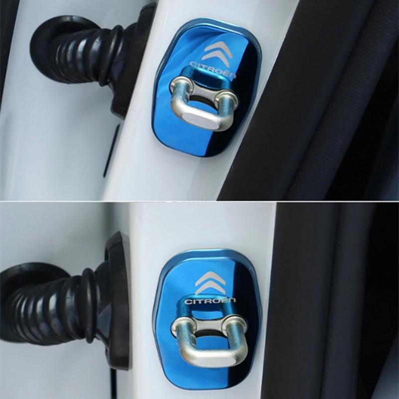 Autocollants Couvre-Serrures de Porte de Voiture pour Citroen C-Elysee C4 C5 C6 Picasso C-Quatre C3 DS3 DS4 DS5 DS6 Protection d'Emblème Décoration